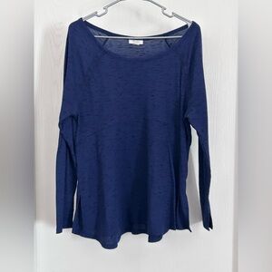 Wrangler | Deep Blue Long Sleeve Tee | Size XL